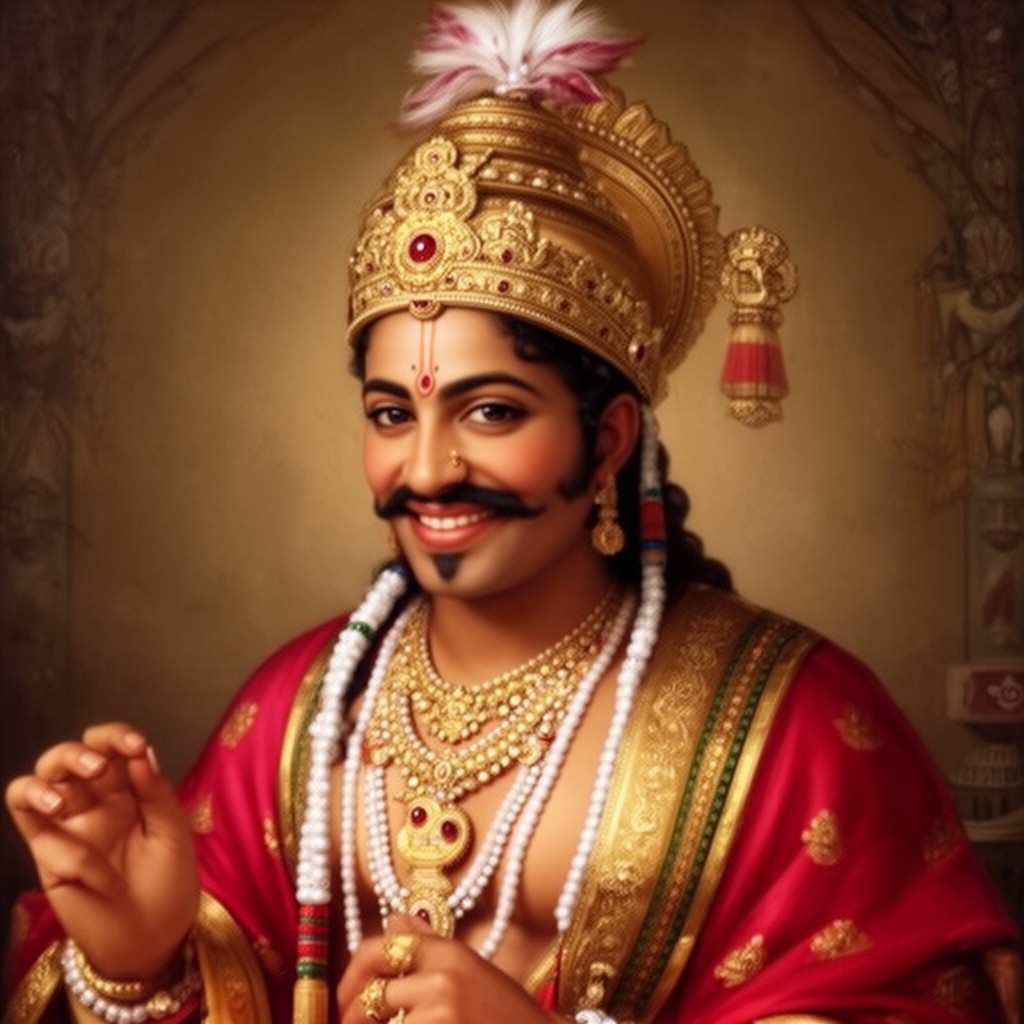 AI-generated illustration of Sri Krishnadevaraya