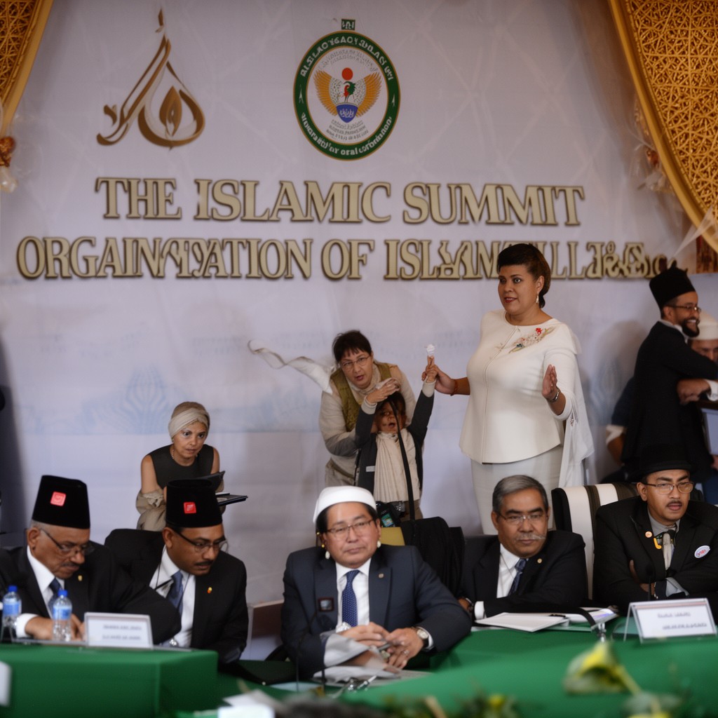 AI-generated illustration of Islamic Summit