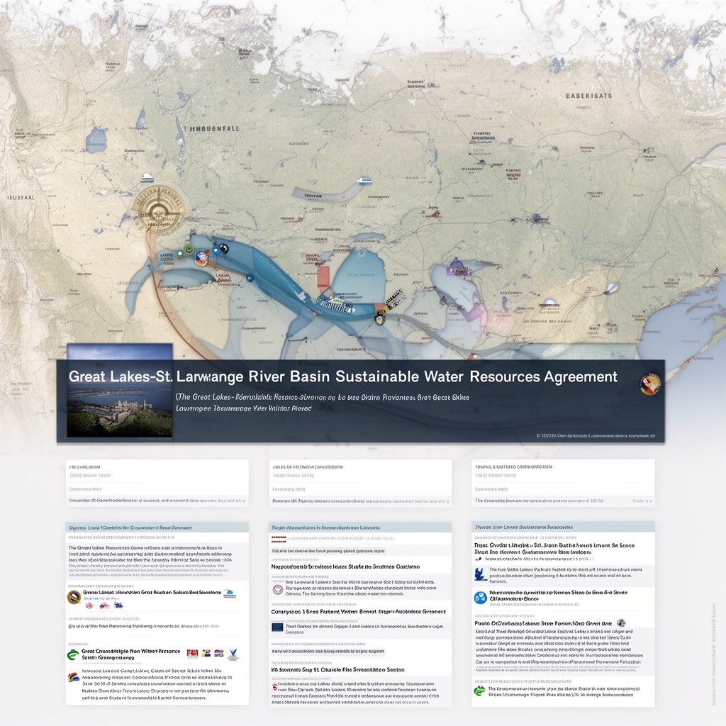 AI-generated illustration of Great Lakes–St. Lawrence River Basin Sustainable Water Resources Agreement