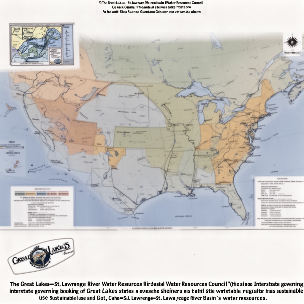 AI-generated illustration of Great Lakes–St. Lawrence River Basin Water Resources Council