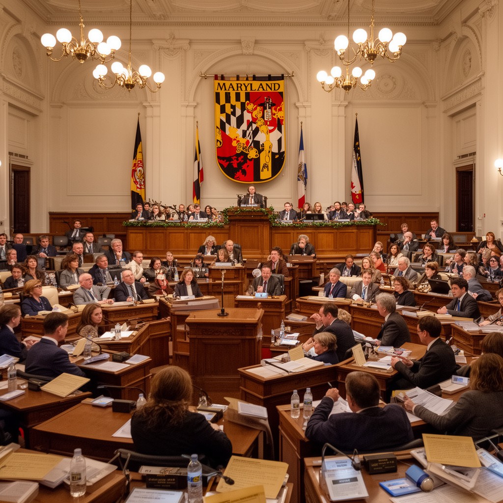 AI-generated illustration of Maryland General Assembly