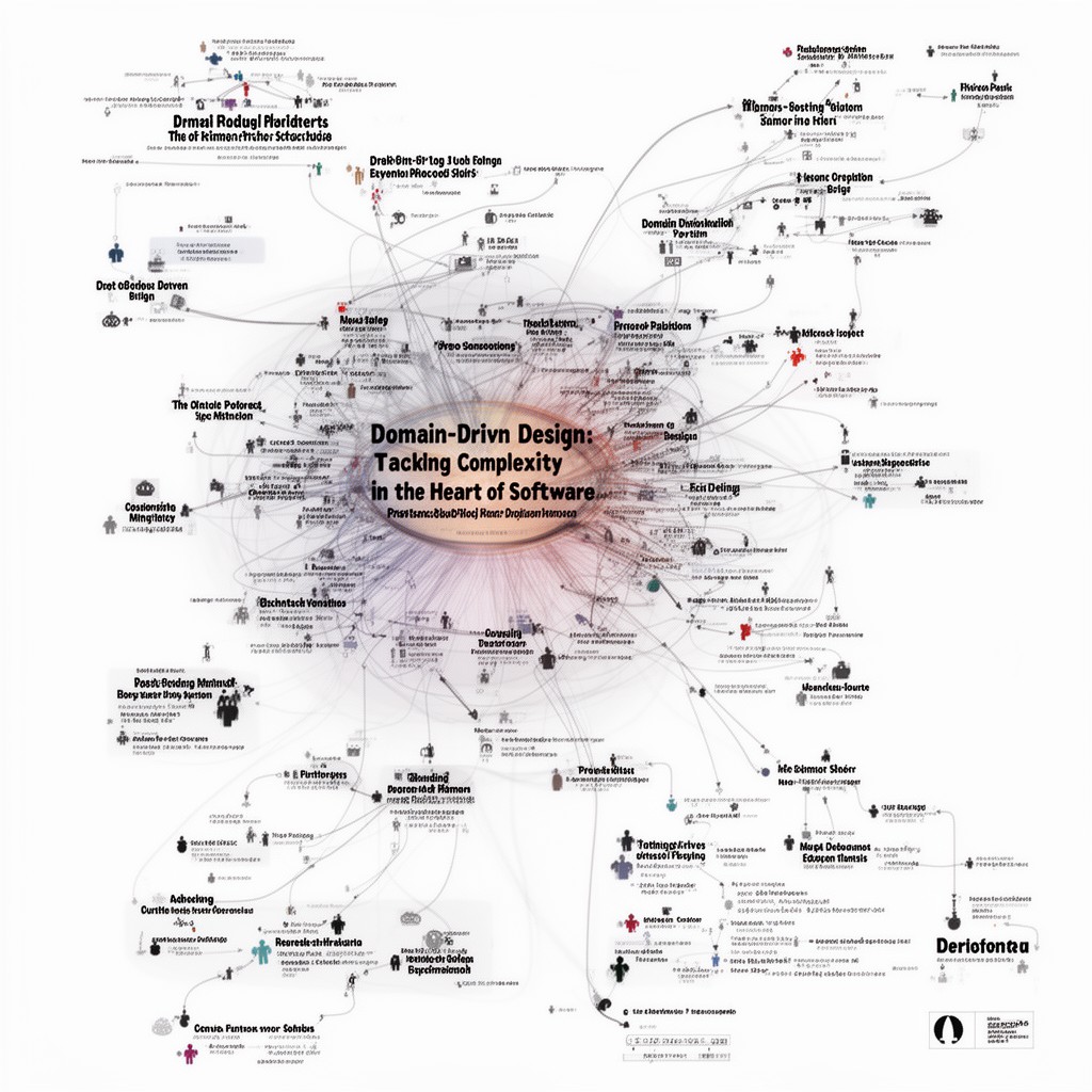 AI-generated illustration of Domain-Driven Design: Tackling Complexity in the Heart of Software