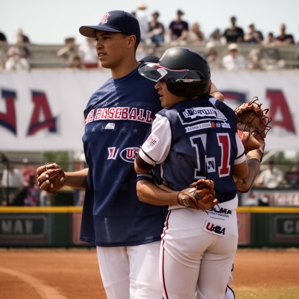 AI-generated illustration of USA Baseball