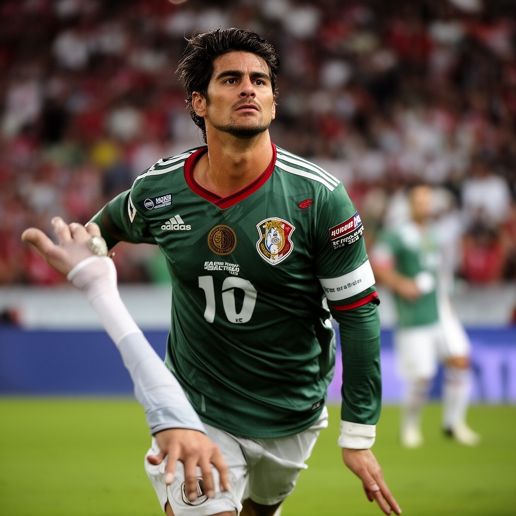 AI-generated illustration of Cuauhtémoc Blanco