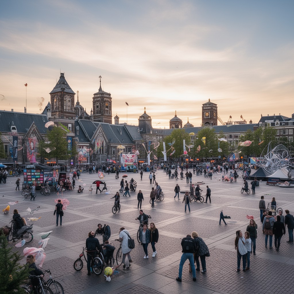 AI-generated illustration of Museumplein