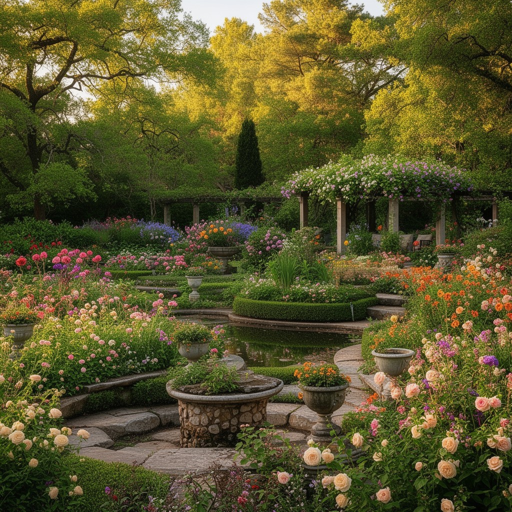 AI-generated illustration of Lay Family Garden