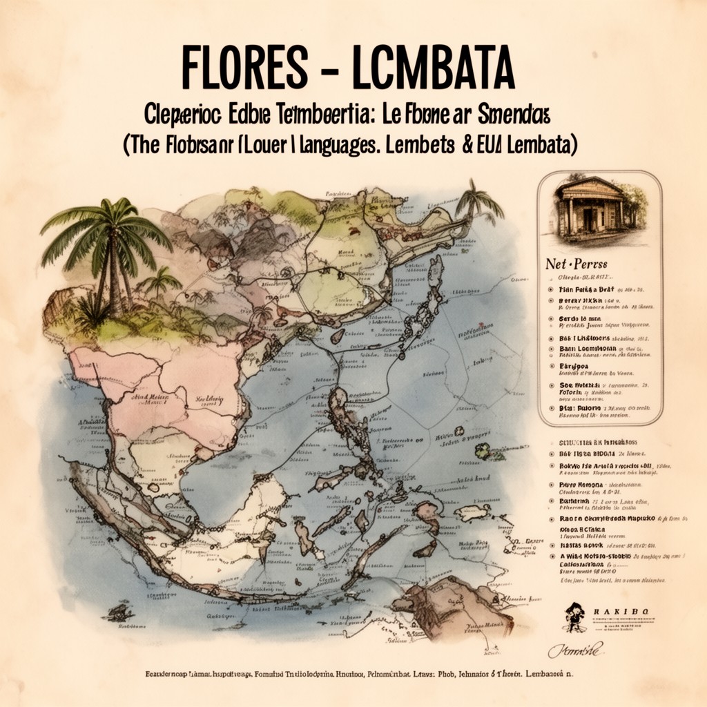 AI-generated illustration of Flores–Lembata languages