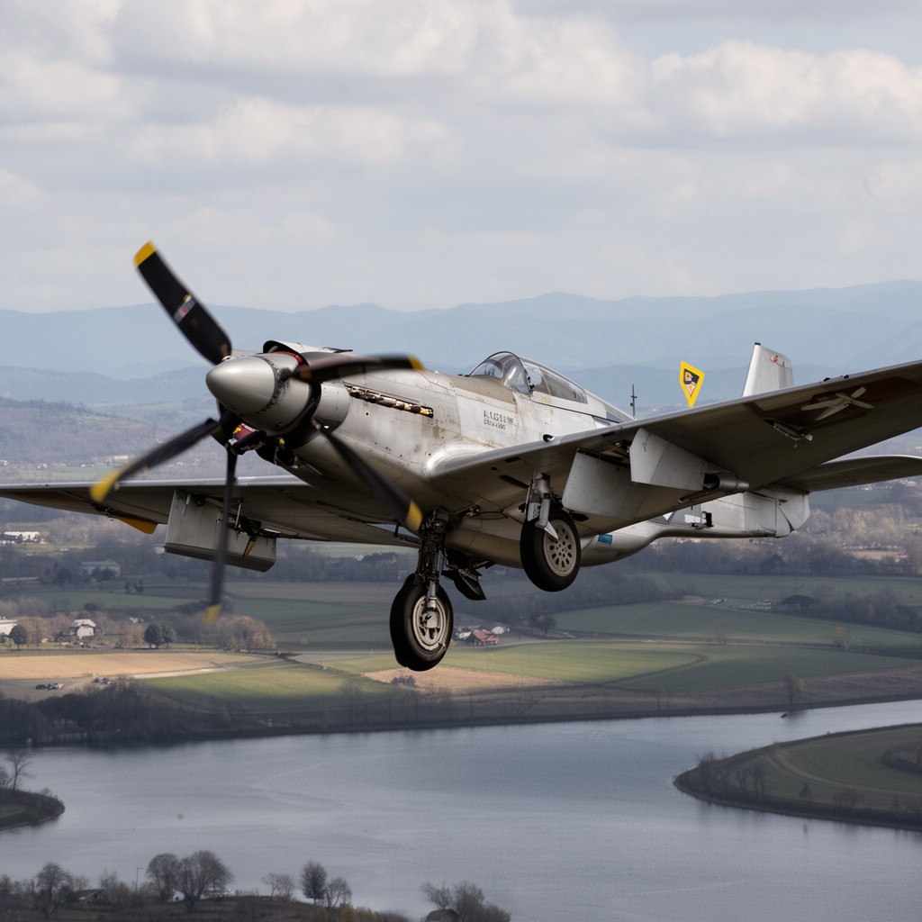 AI-generated illustration of North American P-51 Mustang
