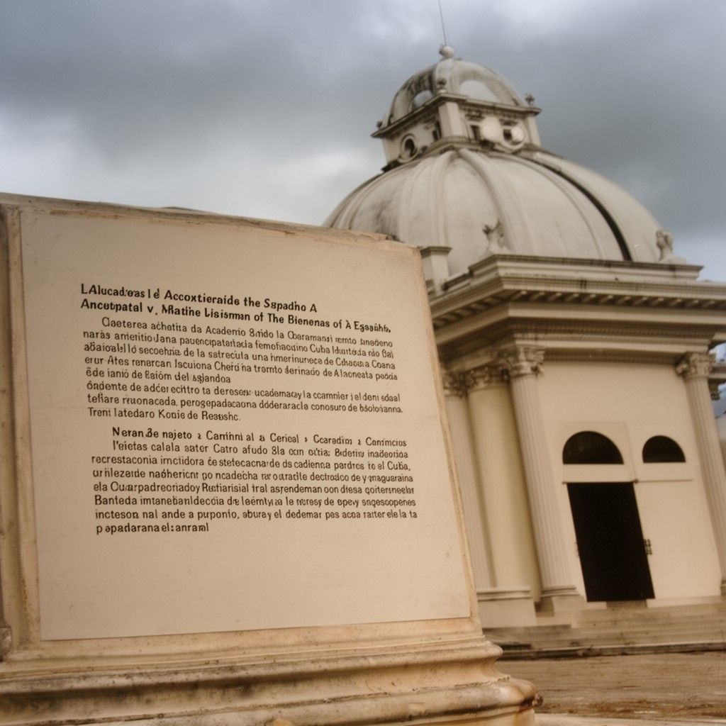 AI-generated illustration of Academy of the Spanish Language in Cuba
