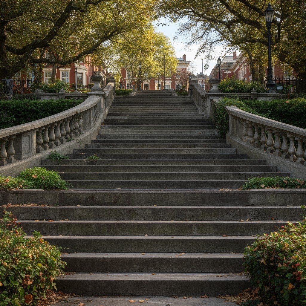 AI-generated illustration of Spanish Steps (Decatur Terrace steps)