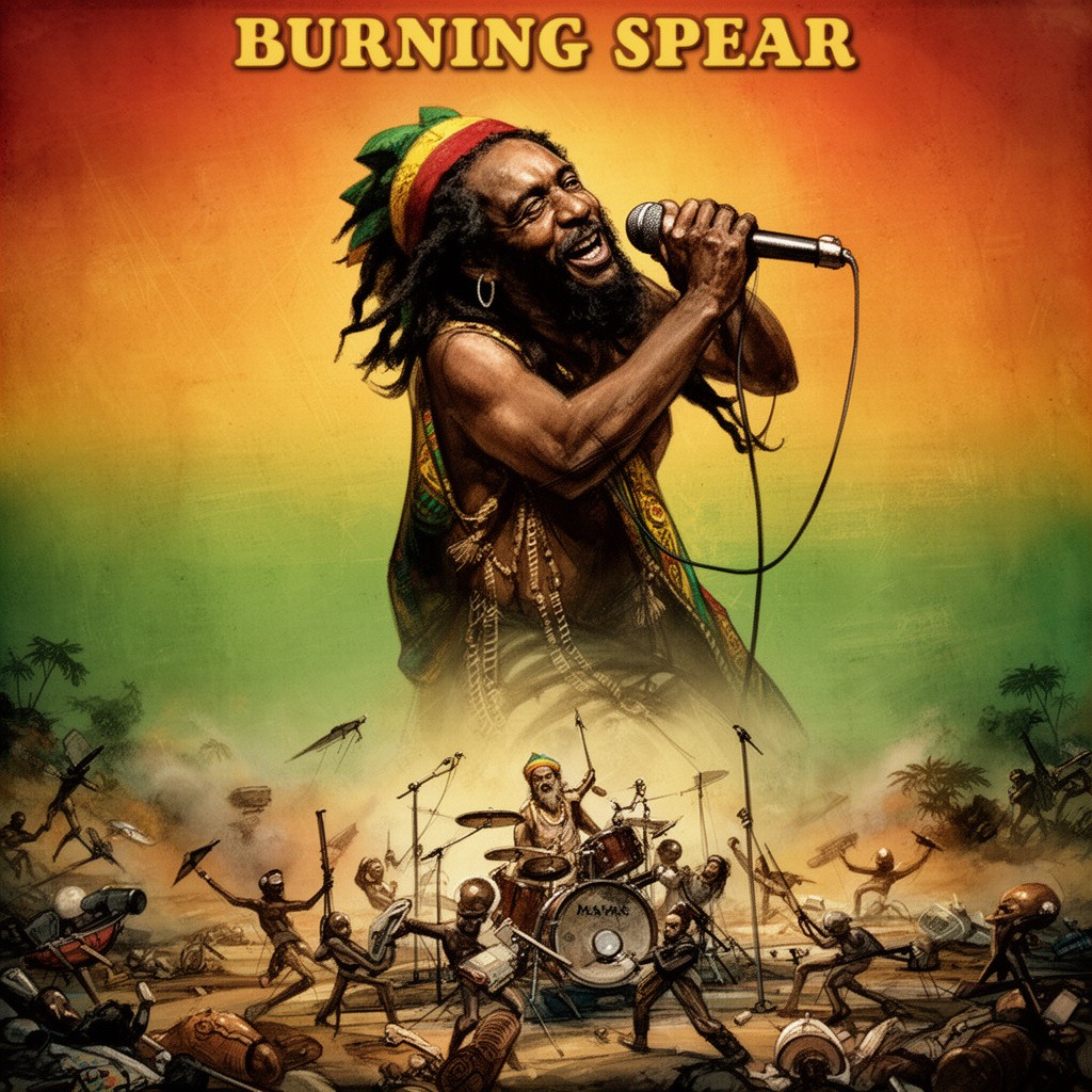 AI-generated illustration of Burning Spear