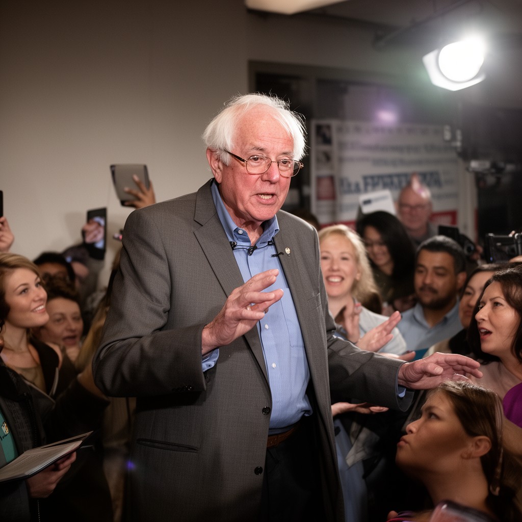 AI-generated illustration of Bernie Sanders
