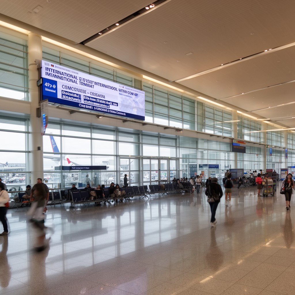 AI-generated illustration of international terminal (Concourse E)