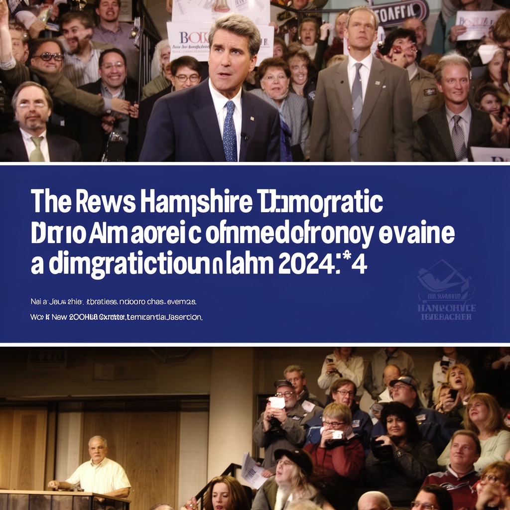 AI-generated illustration of New Hampshire Democratic primary 2004