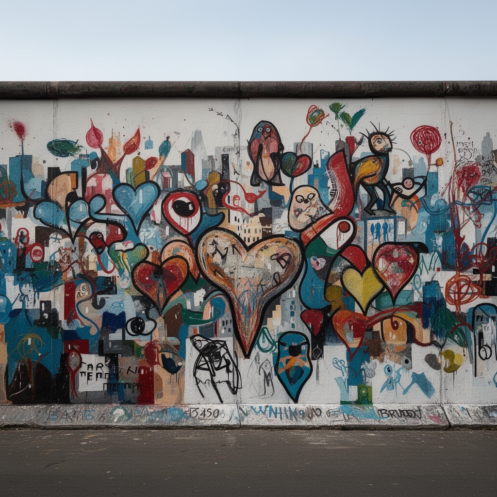 AI-generated illustration of East Side Gallery