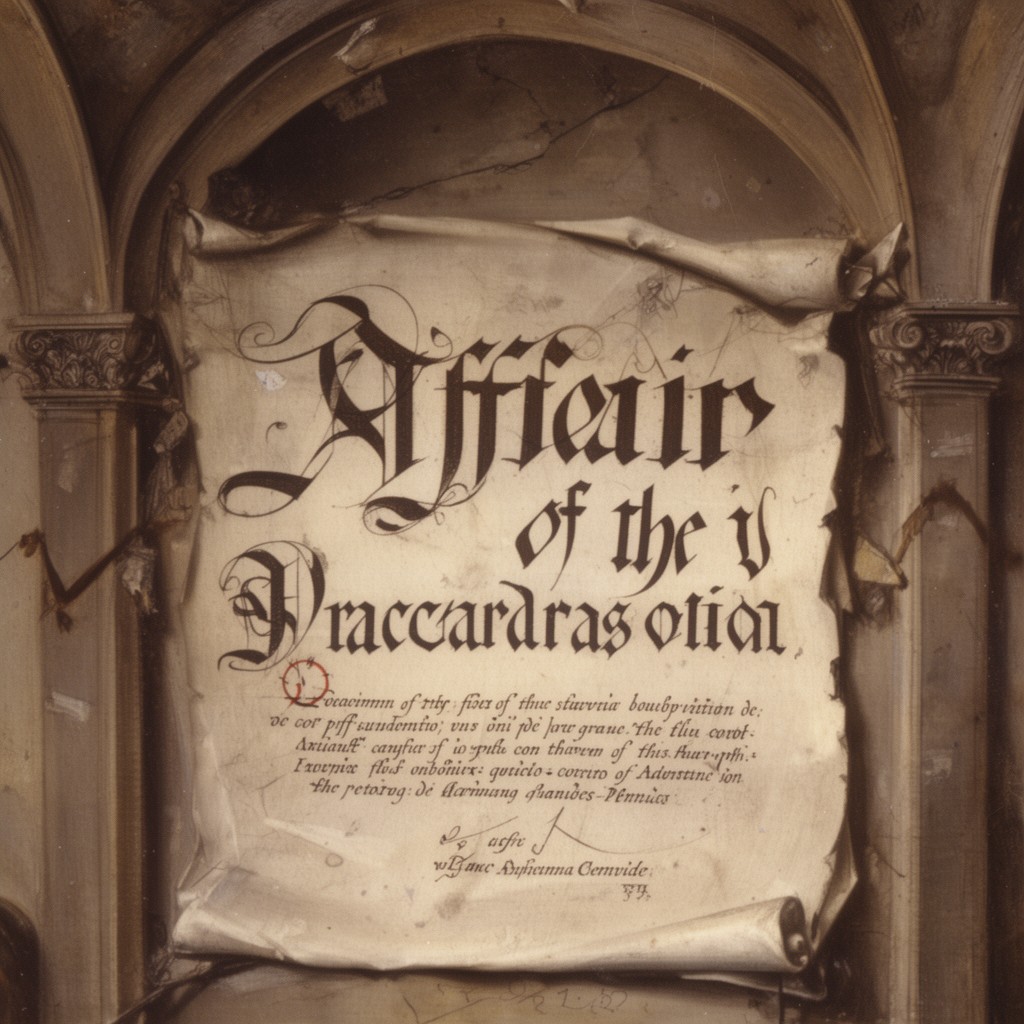 AI-generated illustration of Affair of the Placards