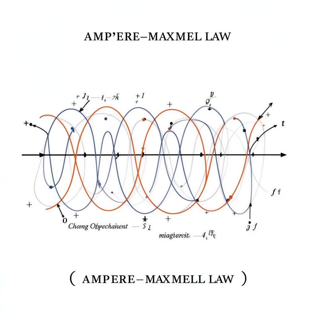 AI-generated illustration of Ampère–Maxwell law