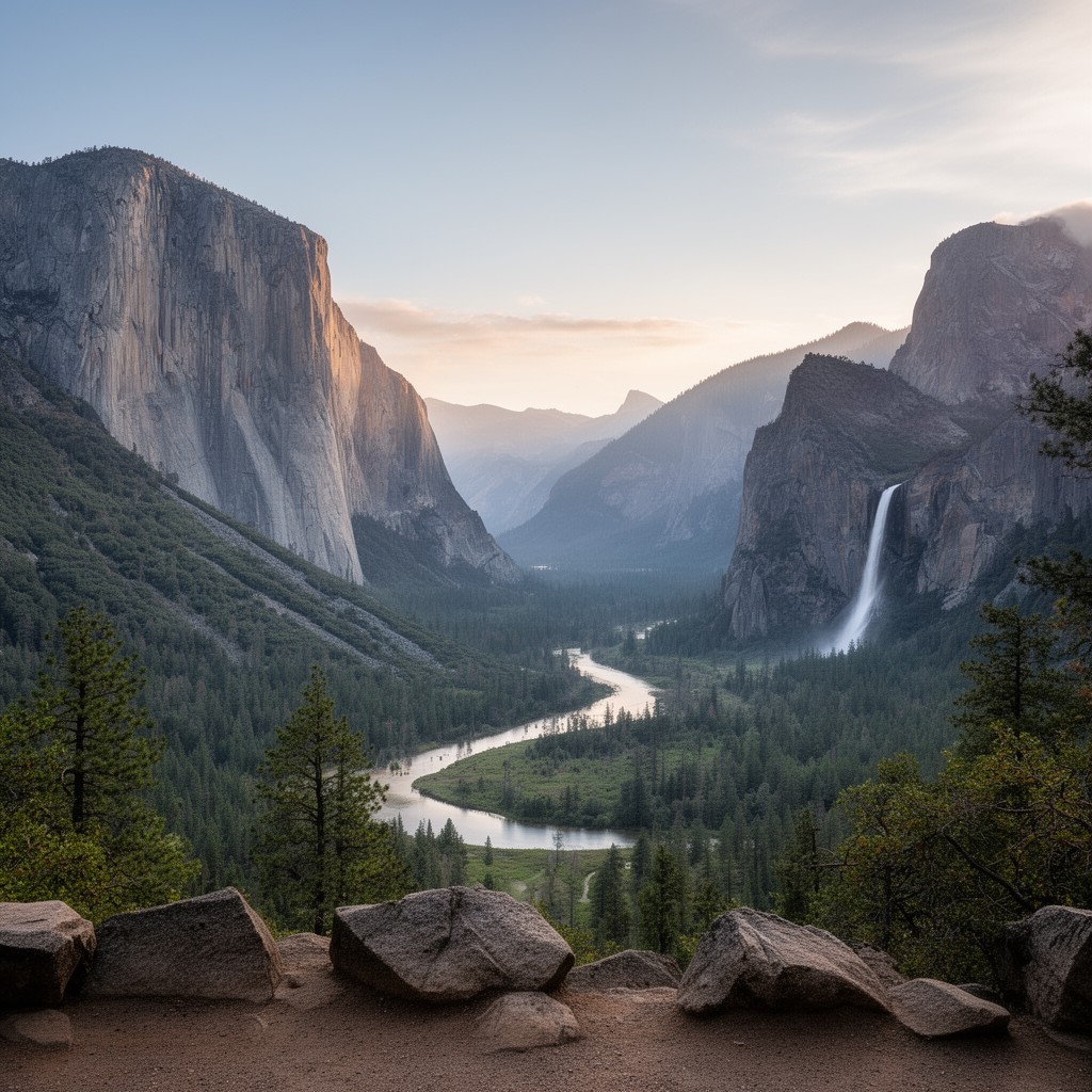 AI-generated illustration of Tunnel View