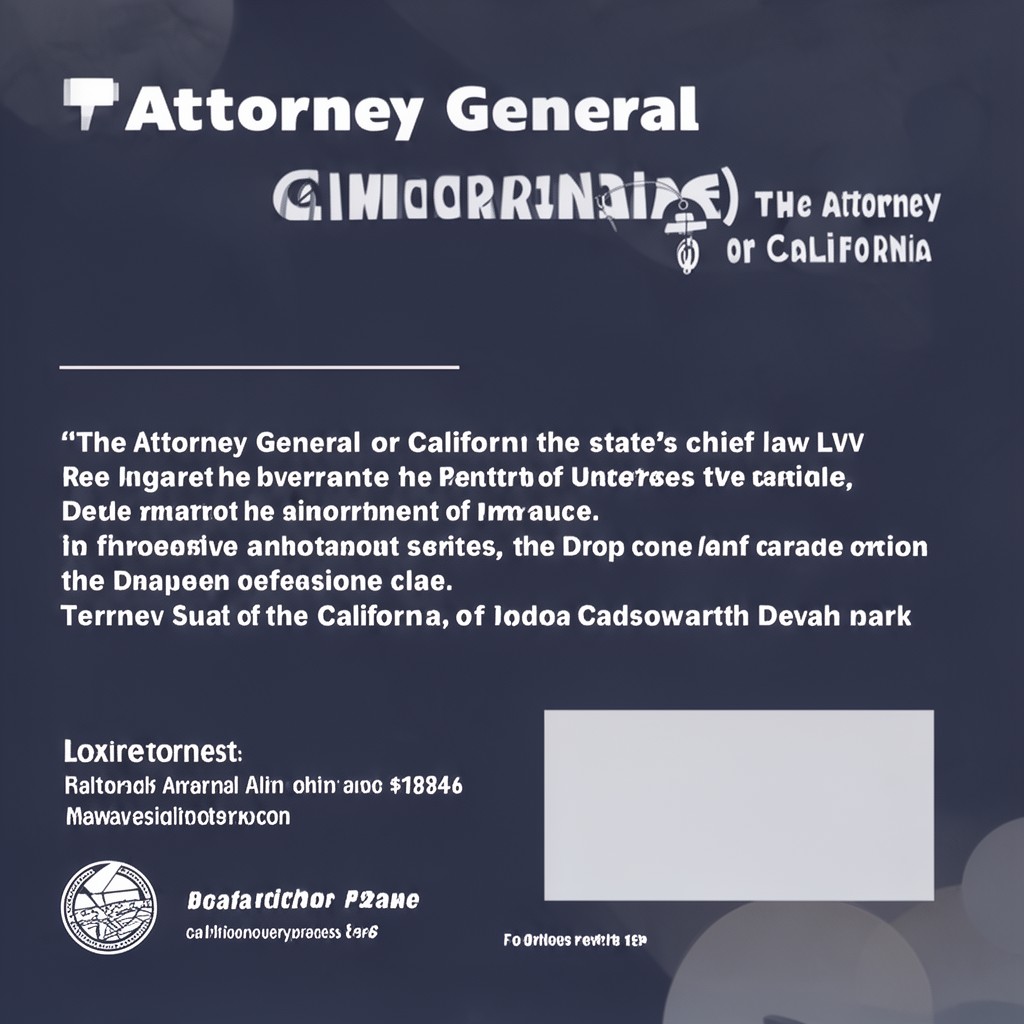 AI-generated illustration of Attorney General of California