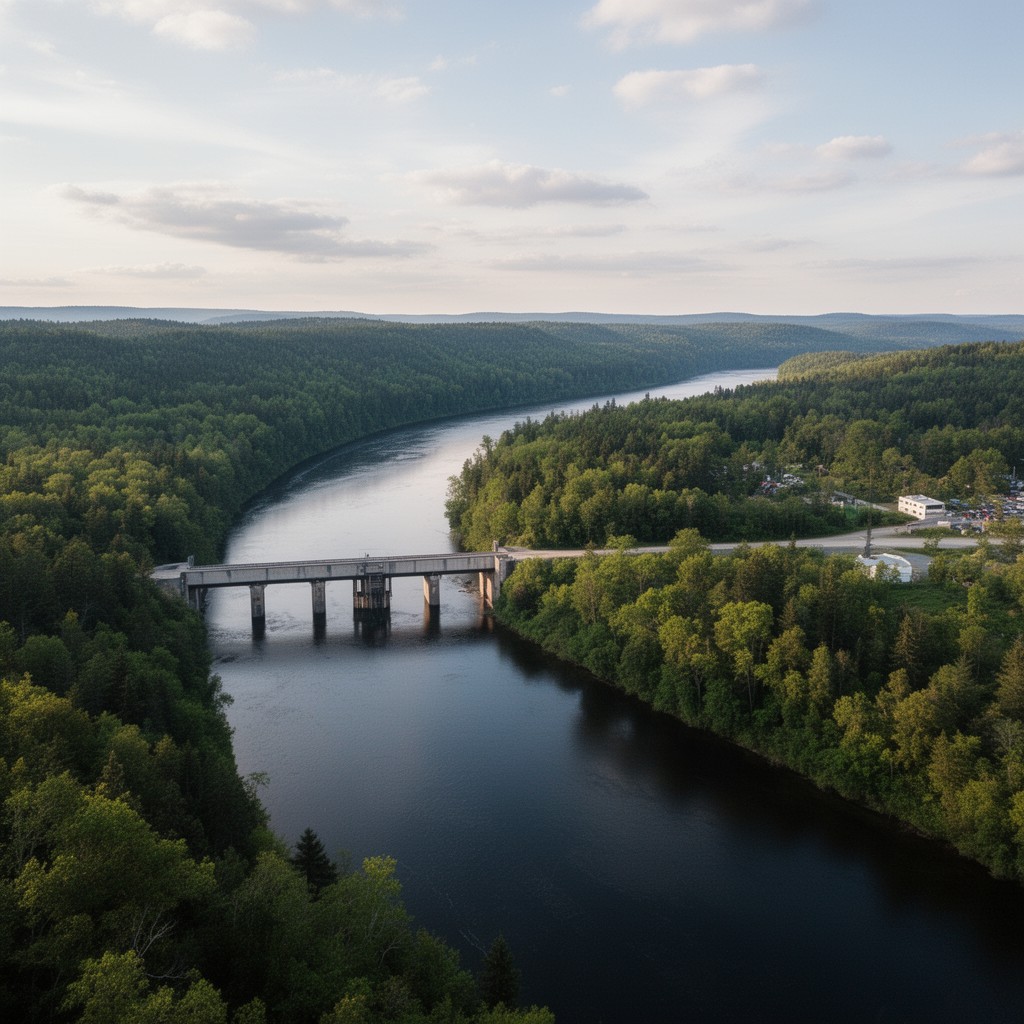 AI-generated illustration of Menominee River