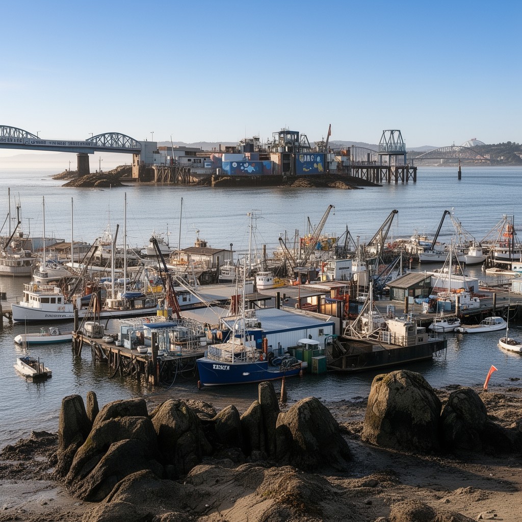 AI-generated illustration of Newport, Oregon