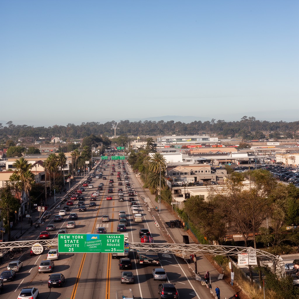 AI-generated illustration of New York State Route 25