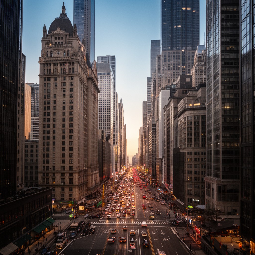 AI-generated illustration of South Michigan Avenue