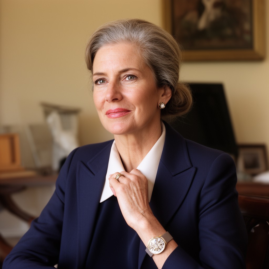 AI-generated illustration of Julie Nixon Eisenhower