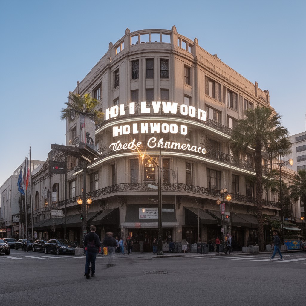 AI-generated illustration of Hollywood Chamber of Commerce