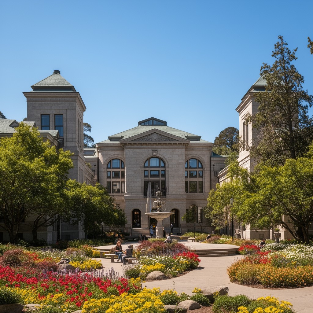 AI-generated illustration of Mills College at Northeastern University