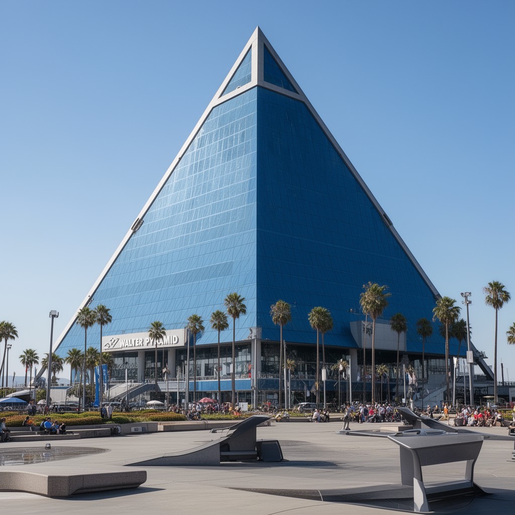 AI-generated illustration of Walter Pyramid