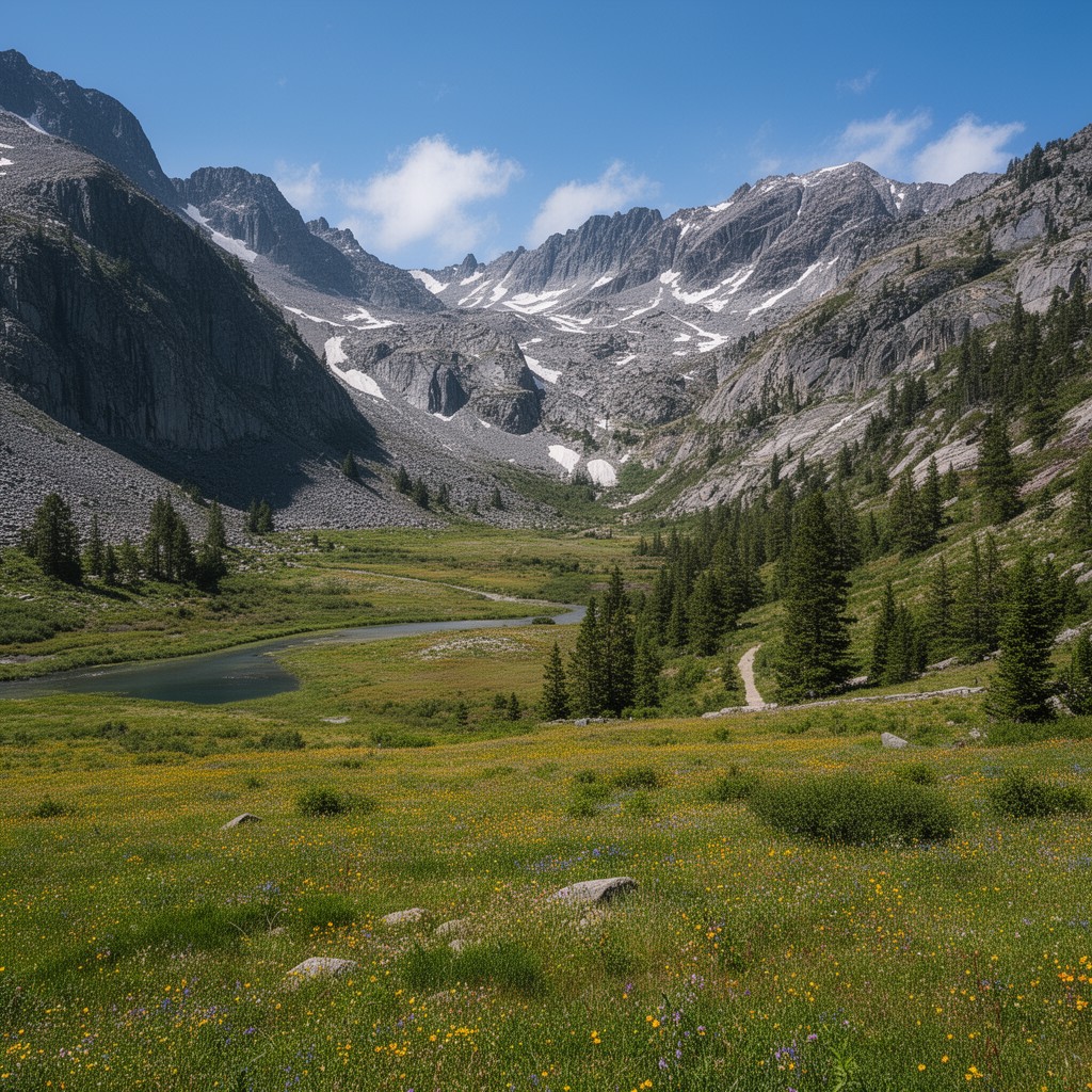 AI-generated illustration of Evolution Valley