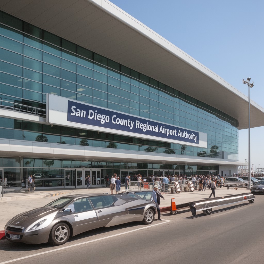 AI-generated illustration of San Diego County Regional Airport Authority