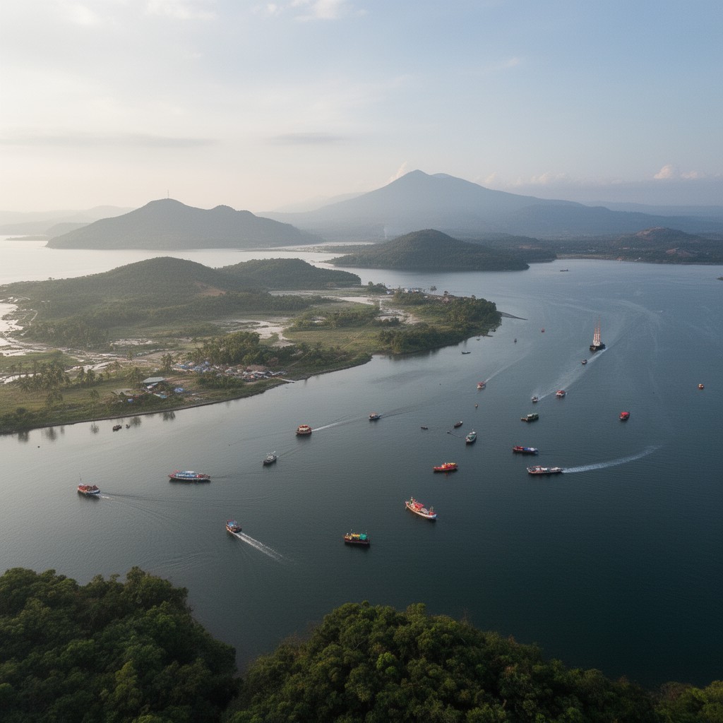 AI-generated illustration of Madura Strait