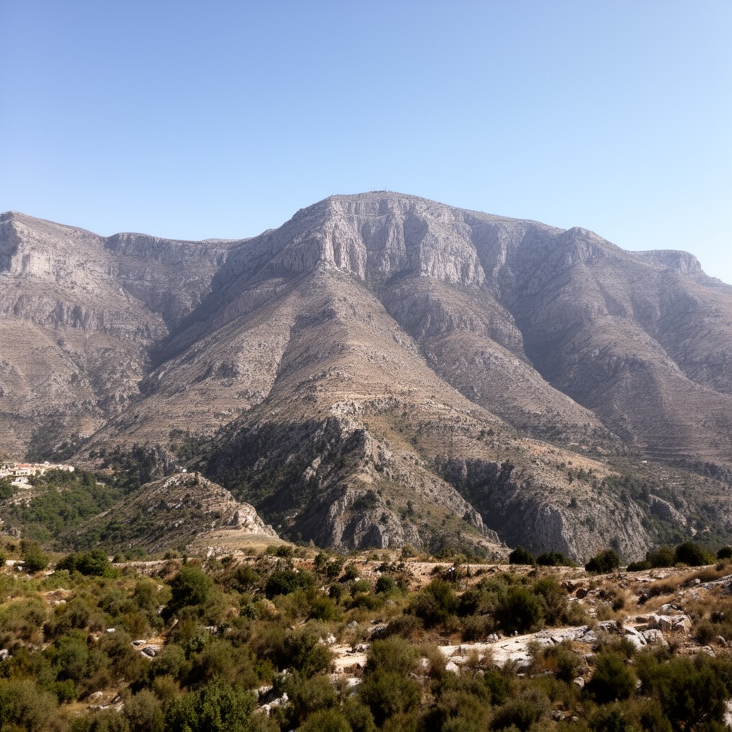 AI-generated illustration of Meron mountain range
