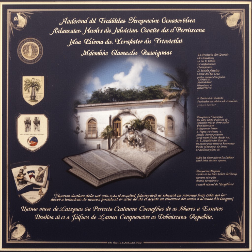 AI-generated illustration of Academy of the Spanish Language in the Dominican Republic