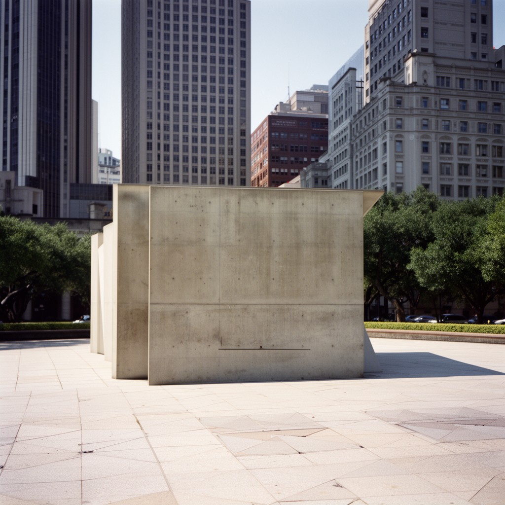 AI-generated illustration of John F. Kennedy Memorial Plaza in Dallas