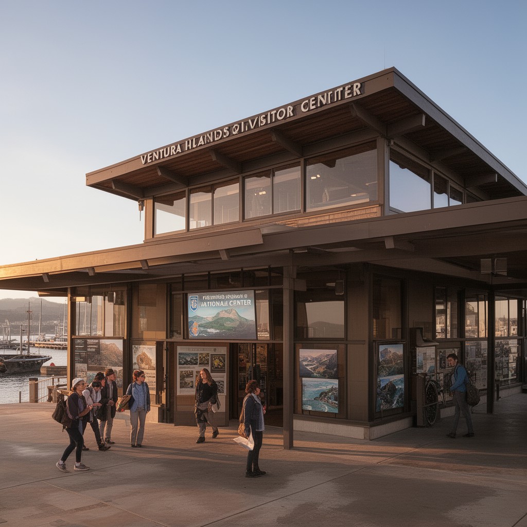 AI-generated illustration of Ventura Harbor Visitor Center