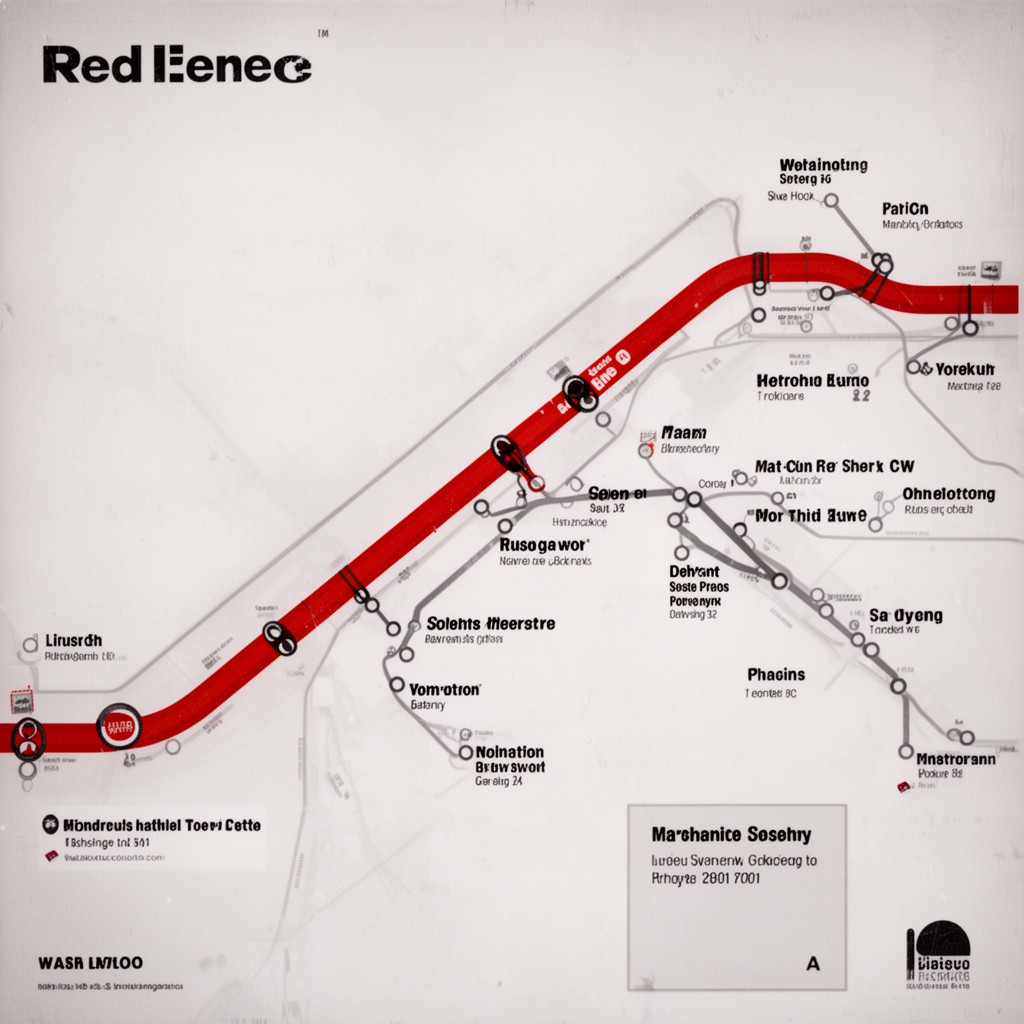 AI-generated illustration of Washington Metro Red Line