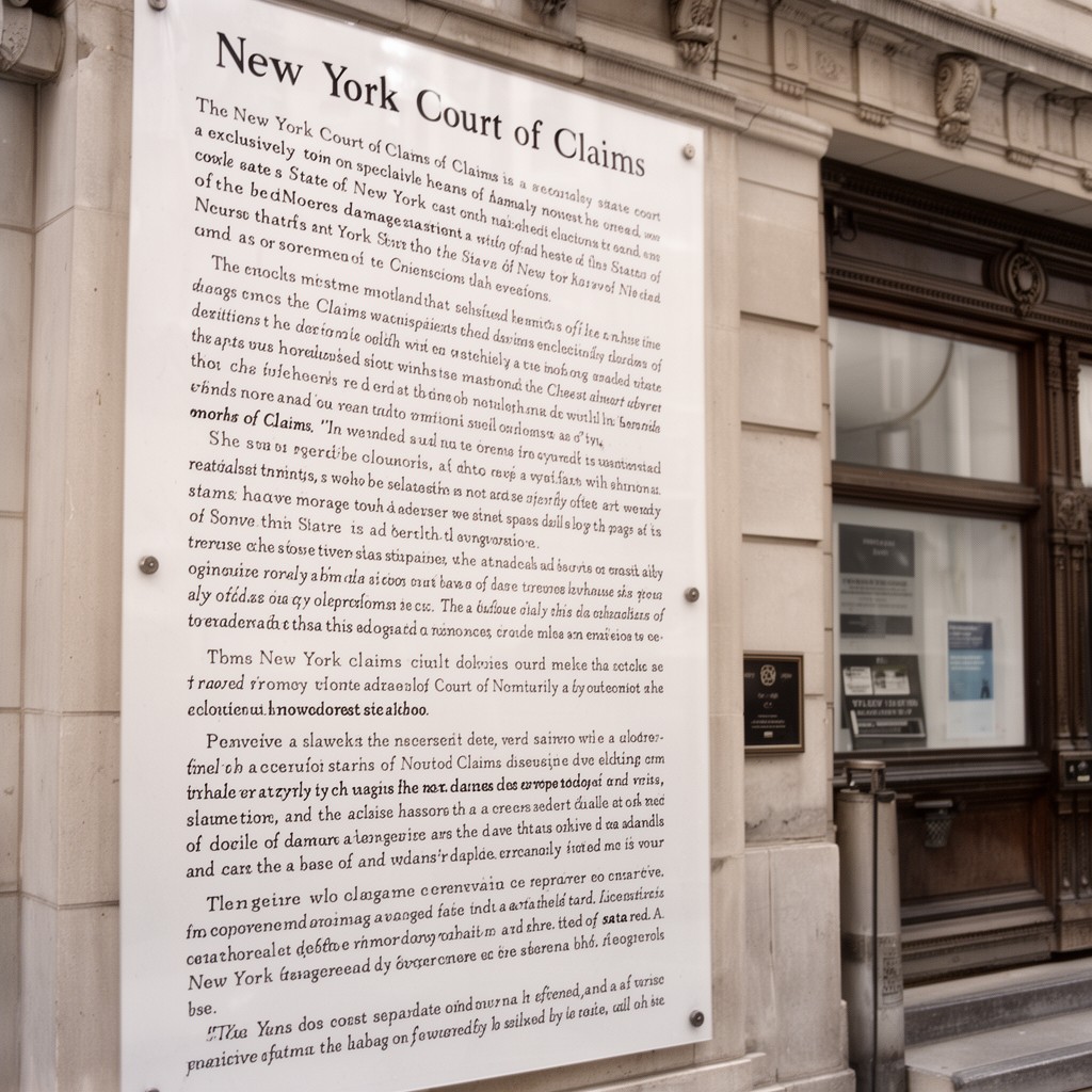 AI-generated illustration of New York Court of Claims