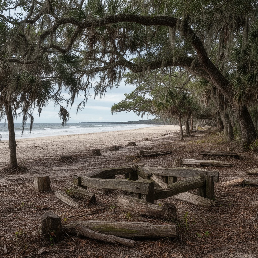 AI-generated illustration of Cumberland Island National Seashore