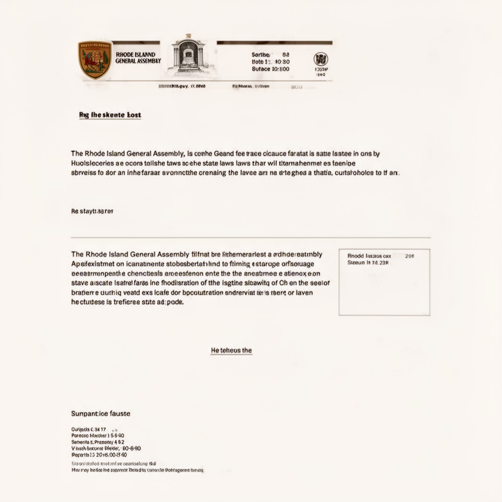 AI-generated illustration of Rhode Island General Assembly