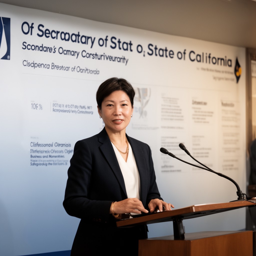 AI-generated illustration of Secretary of State of California