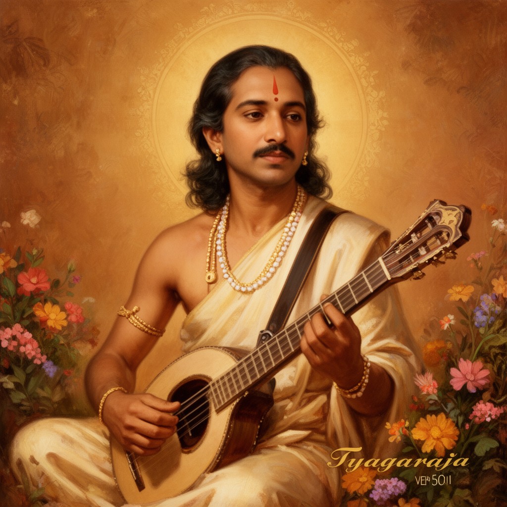 AI-generated illustration of Tyagaraja