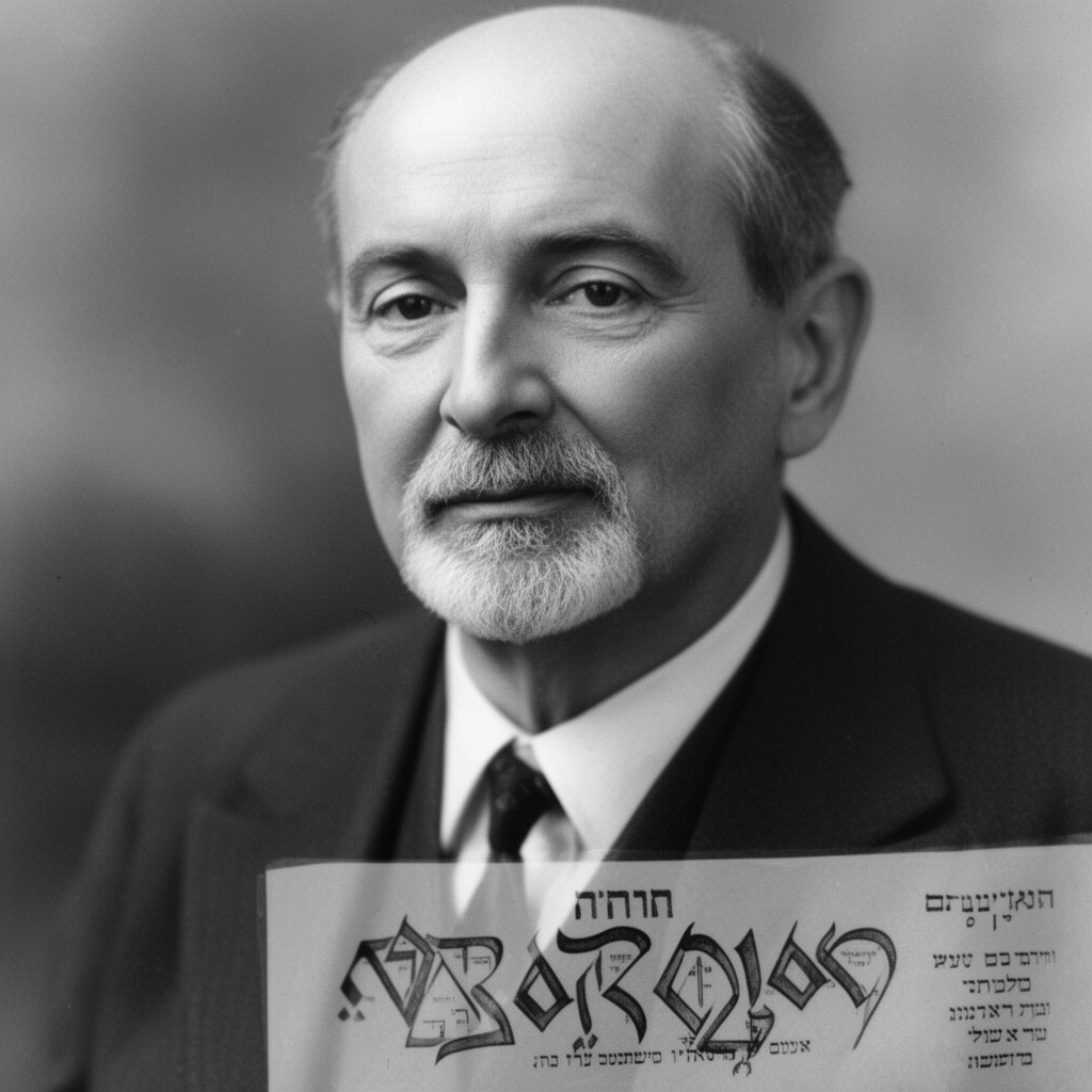 AI-generated illustration of Nahum Sokolow
