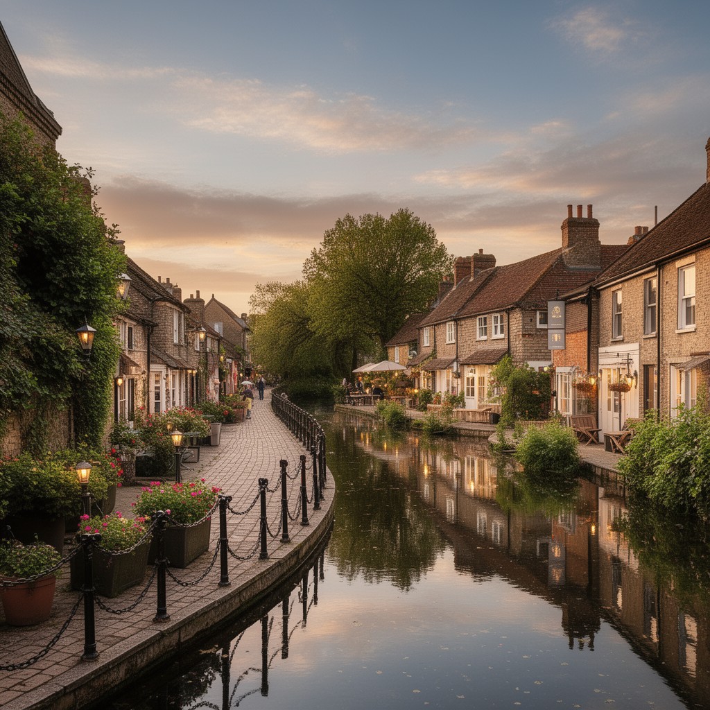 AI-generated illustration of Leatherhead, Surrey, England
