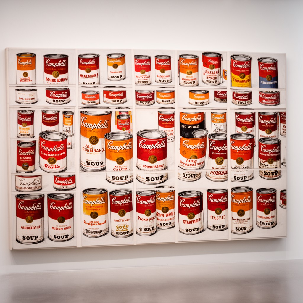 AI-generated illustration of Campbell's Soup Cans