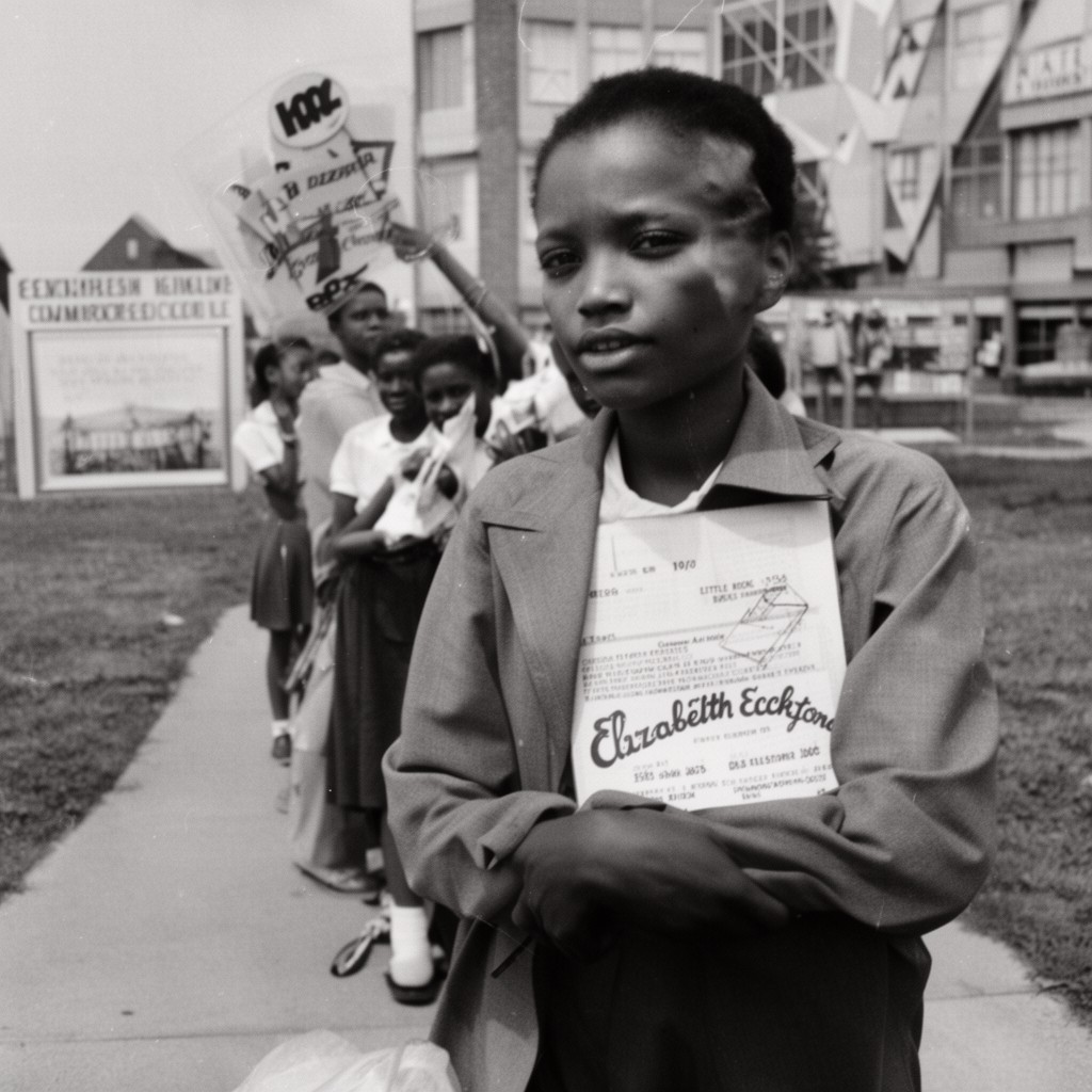 AI-generated illustration of Elizabeth Eckford