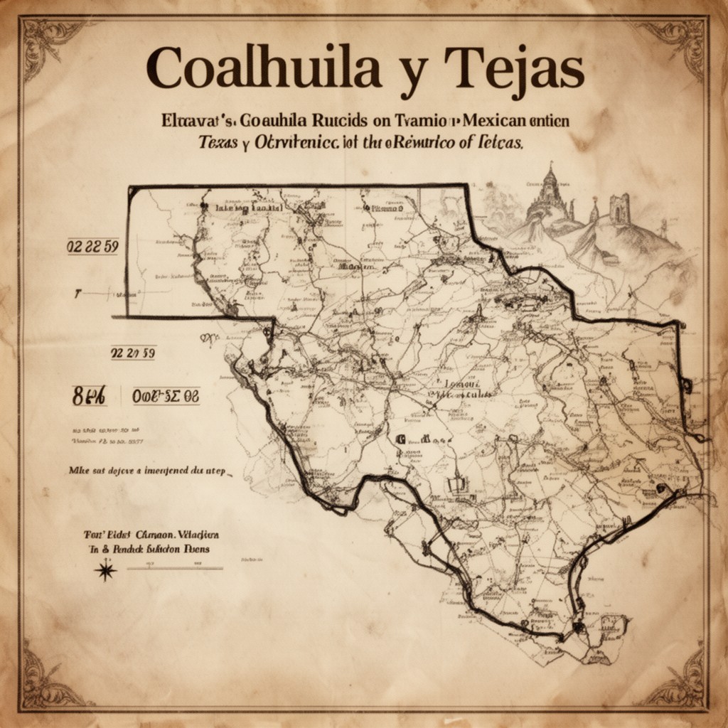 AI-generated illustration of Coahuila y Tejas