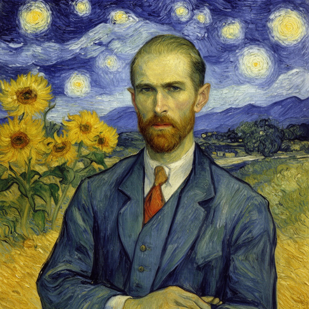 AI-generated illustration of Vincent van Gogh